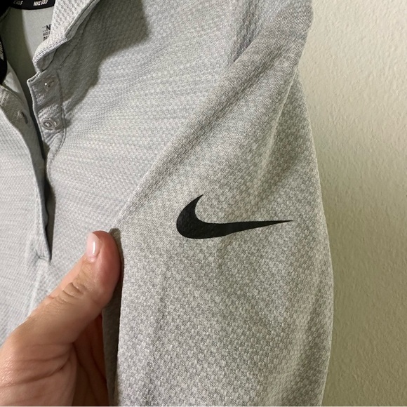 Nike Golf Long Sleeve Collared Performance Shirt Size Small Grey Dri-fit - Picture 4 of 7